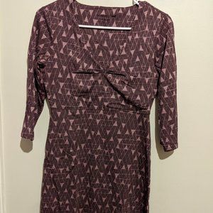 Toad&Co Rosemarie dress 3/4 sleeves purple XS